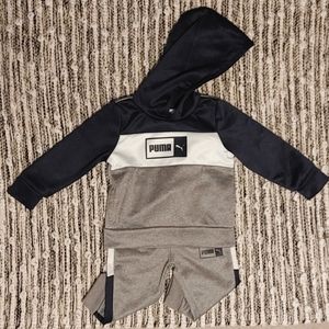 Puma Sweatsuit, 12 Month, Grey & Navy